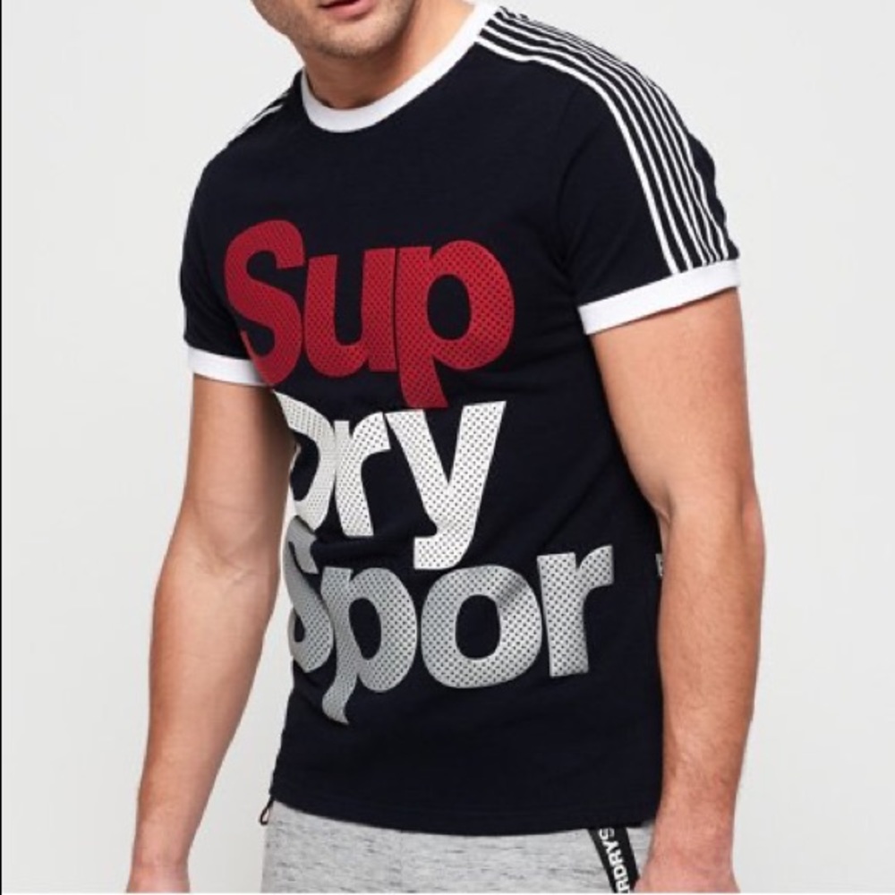 SUPERDRY spellout logo Athletico Sport T-Shirt xl